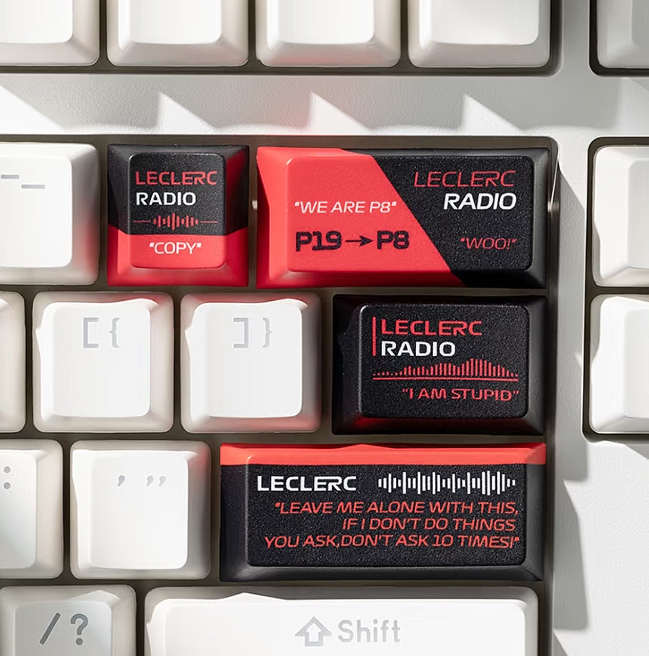 Charles Leclerc F1 Mini Helmet Keycap – 2024 Monaco GP Edition | Compatible with Wooting & Mechanical Keyboards