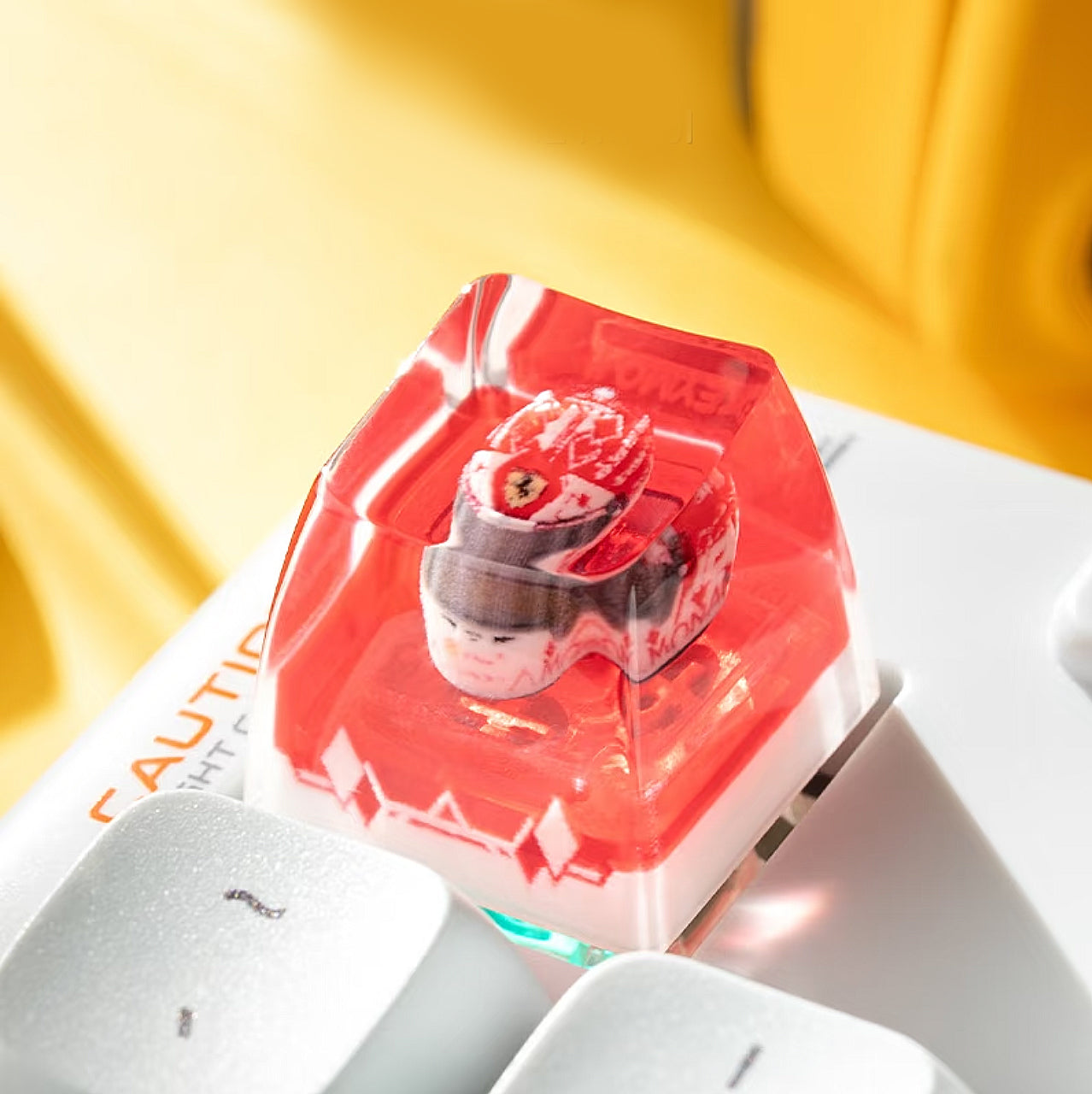 Charles Leclerc F1 Mini Helmet Keycap – 2024 Monaco GP Edition | Compatible with Wooting & Mechanical Keyboards