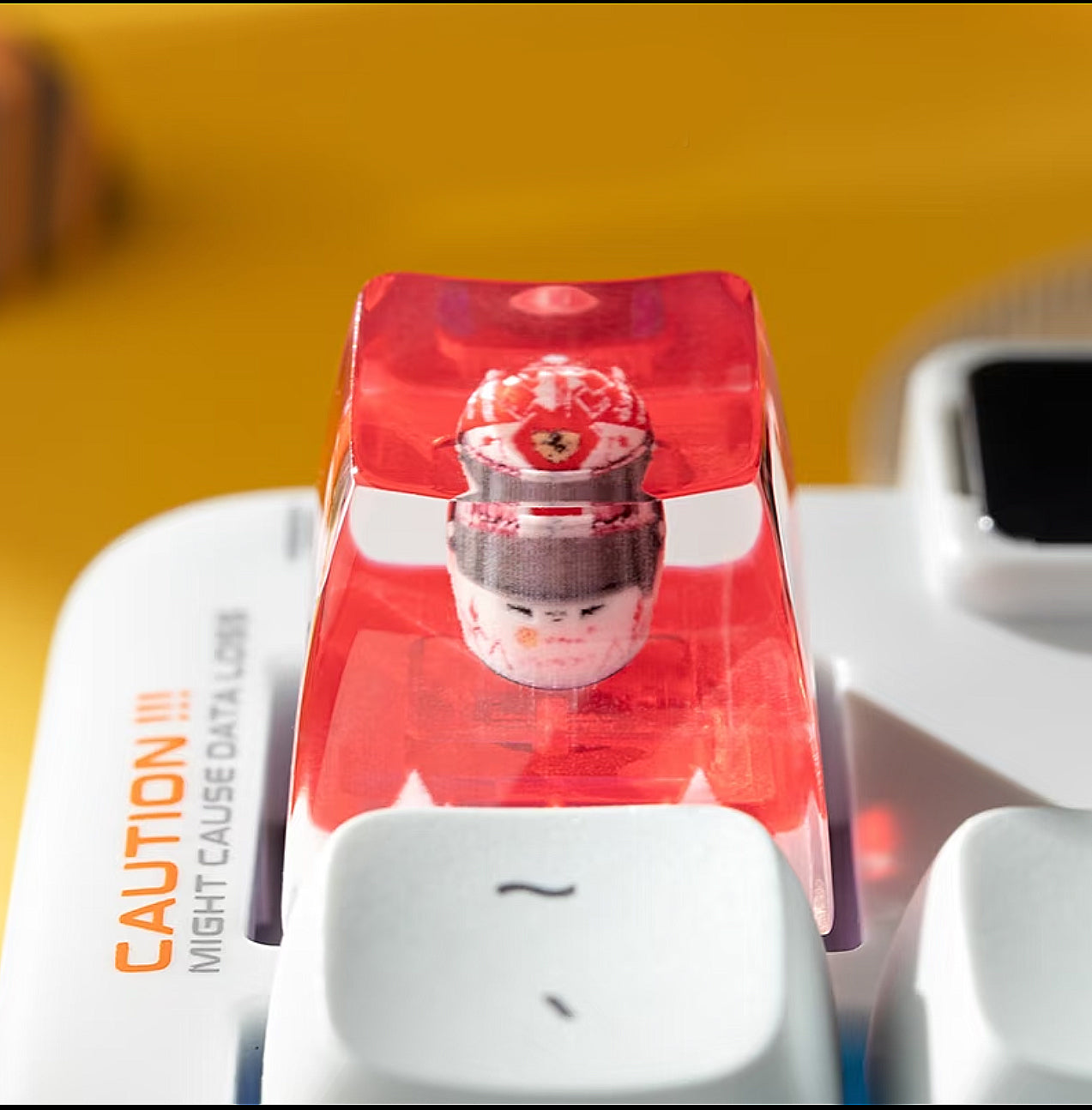 Charles Leclerc F1 Mini Helmet Keycap – 2024 Monaco GP Edition | Compatible with Wooting & Mechanical Keyboards
