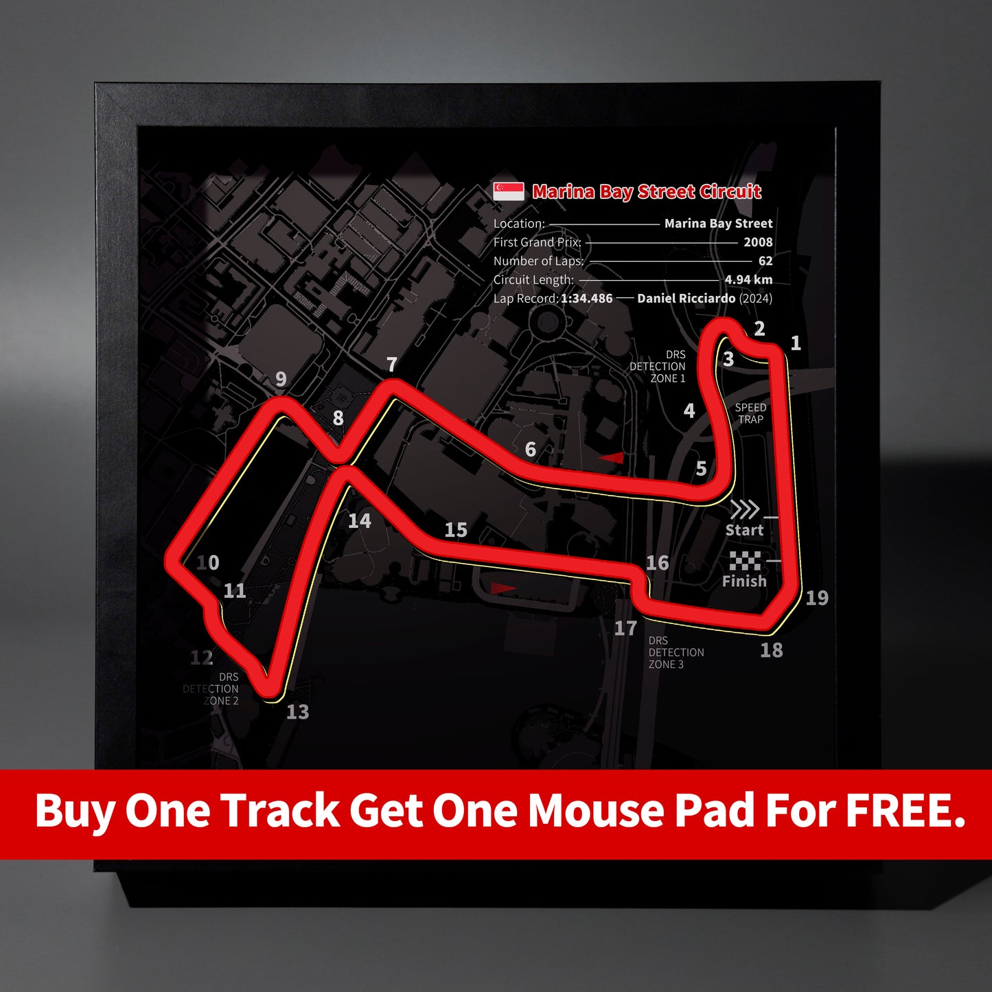 Marina Bay Street - F1 Track Frame Lightbox