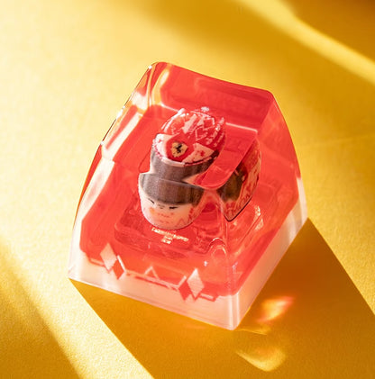 Charles Leclerc F1 Mini Helmet Keycap – 2024 Monaco GP Edition | Compatible with Wooting & Mechanical Keyboards