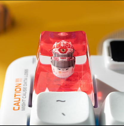 Charles Leclerc F1 Mini Helmet Keycap – 2024 Monaco GP Edition | Compatible with Wooting & Mechanical Keyboards